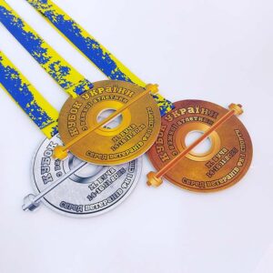 Медаль металлическая Тяжелая атлетика 3мм 10х13см Артприз 5271-5