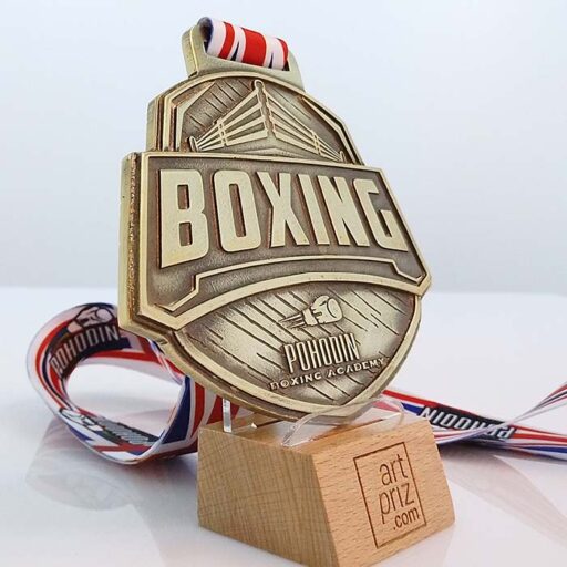 Медаль лита BOXING РИНГ 98х87мм Артприз 1046-5