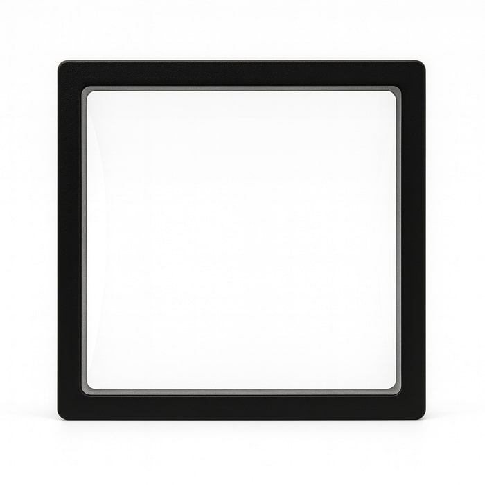 3D-Рамка-Вітрина для коїнів медалей та Ювелірних Прикрас 9х9см чорна PL9B