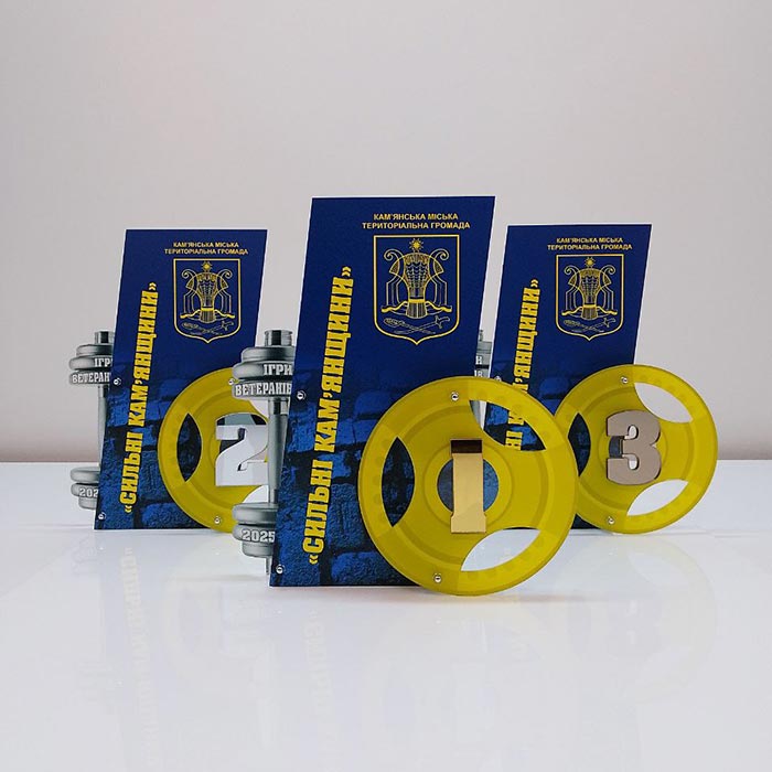 Нагорода «Сильні Камʼянщини» Ігри Ветеранів 25х22см Артприз 930-5