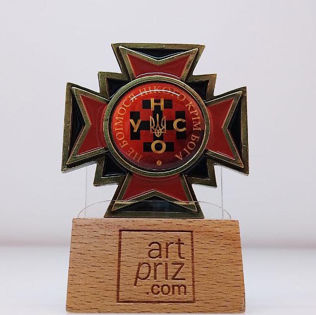 Орден литий "За бойові заслуги" УНСО 50х50мм Артприз 1346N5