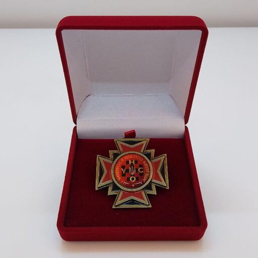 Орден литий "За бойові заслуги" УНСО 50х50мм Артприз 1346N5