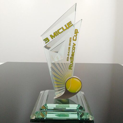 Приз скляний з тенісу Rudiacov Cup 25х13,5см Артприз 1992-5