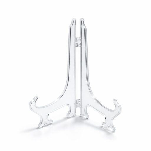 Пластикова підставка для сувенірної тарілки, плакетки, фоторамки, Прозора, 225х135 мм PP22