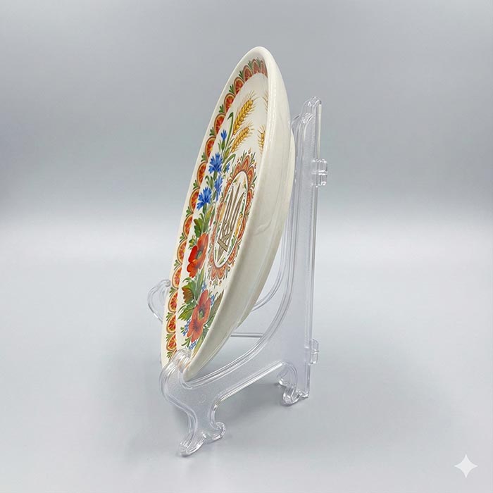 Універсальна прозора підставка, тримач для сувенірних тарілок, фоторамок та плакеток, 200х120мм PP20