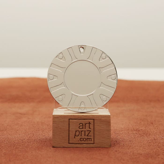 Медаль універсальна MA5019 срібна D50мм жетон D25мм