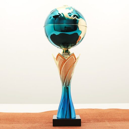 Кубок нагородний K6139A на мармуровій основі H30см, чаша земна куля D12см