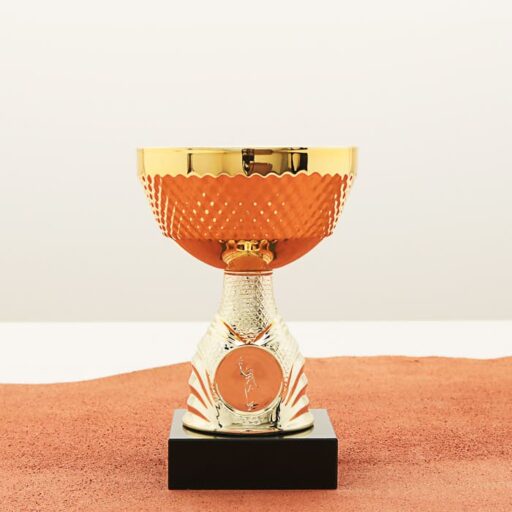 Кубок нагородний K6144C золотий на мармуровій основі H11см, чаша D7см