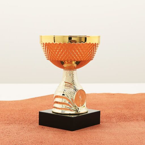 Кубок нагородний K6144C золотий на мармуровій основі H11см, чаша D7см