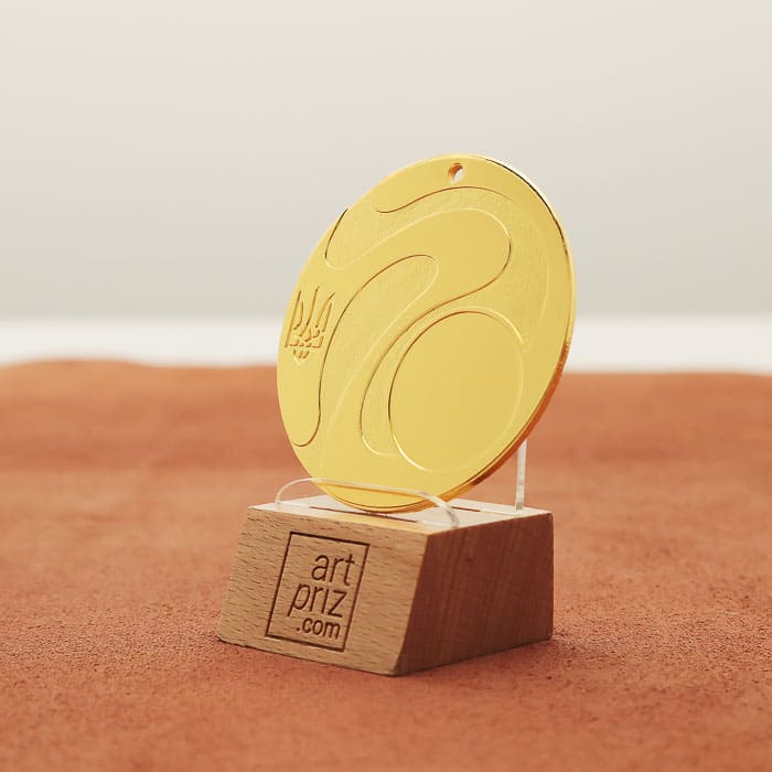 Медаль універсальна MA5013 золота D60мм жетон D25мм