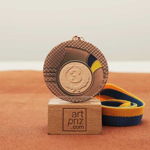 Медаль універсальна MA5020 бронзова зі стрічкою D50мм жетон D25мм