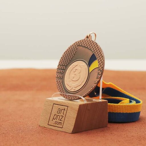 Медаль універсальна MA5020 бронзова зі стрічкою D50мм жетон D25мм