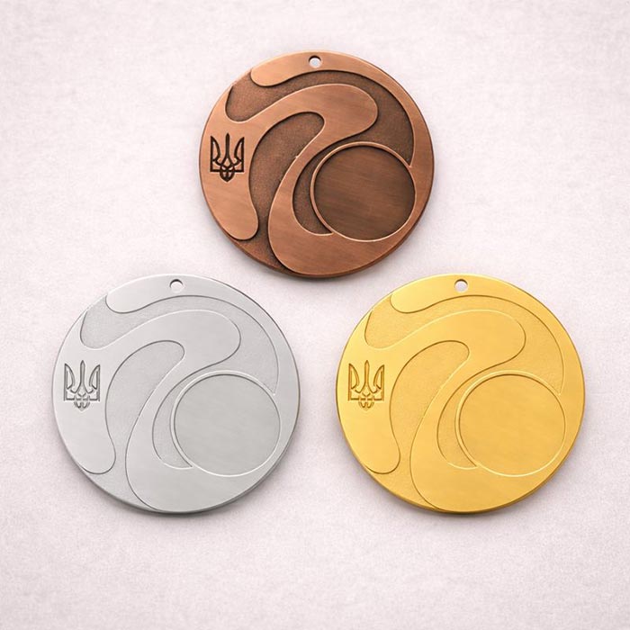 Медаль універсальна MA5013 бронзова D60мм жетон D25мм