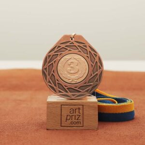 Медаль універсальна MA5017 бронзова зі стрічкою D50мм жетон D25мм