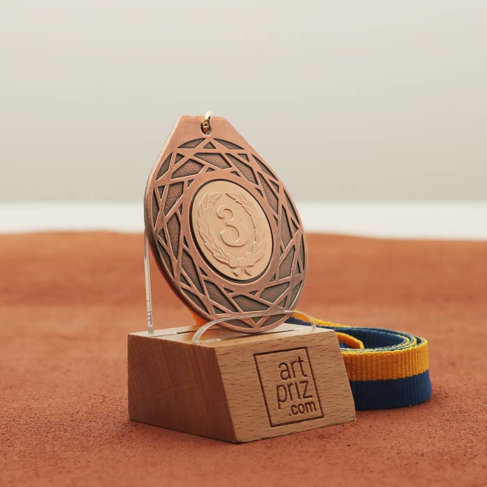 Медаль універсальна MA5017 бронзова зі стрічкою D50мм жетон D25мм