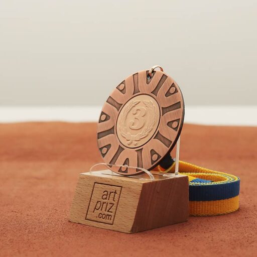 Медаль універсальна MA5019 бронзова зі стрічкою D50мм жетон D25мм