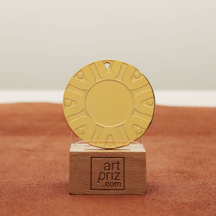 Медаль універсальна MA5019 золота D50мм жетон D25мм