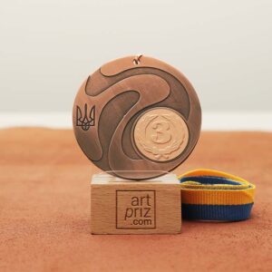 Медаль універсальна MA5013 бронзова зі стрічкою D60мм жетон D25мм