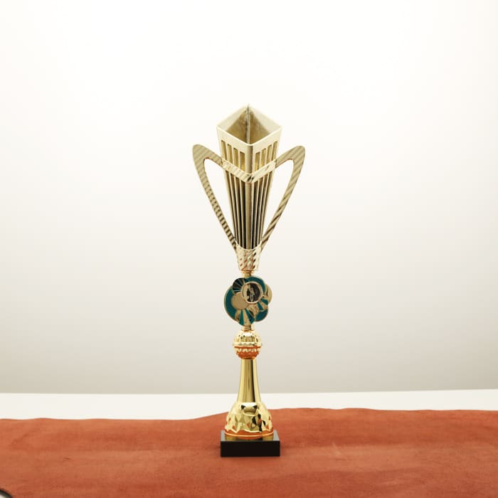 Кубок нагородний K5125A золото-синій на мармуровій основі H49см