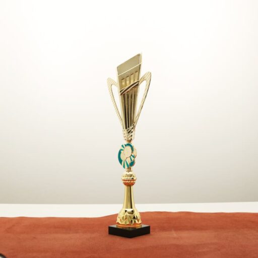 Кубок нагородний K5125A золото-синій на мармуровій основі H49см