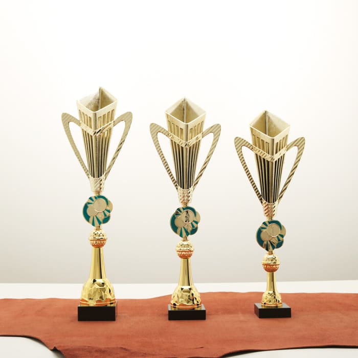 Кубок нагородний K5125A золото-синій на мармуровій основі H49см