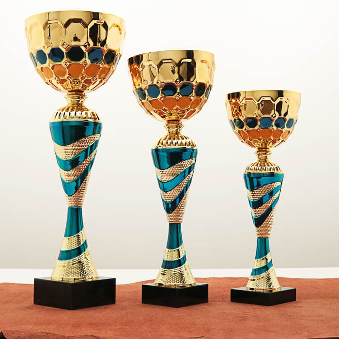 Кубок нагородний MA5118A золотий на мармуровій основі H44см, D Чаші 16см