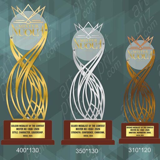 Нагорода МІСТЕР НУ «ОЮА» 2026р. h40см Артприз (3892-5)
