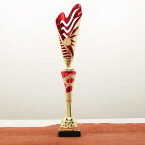 Кубок нагородний K5102B золотий на дерев’яній основі H49см