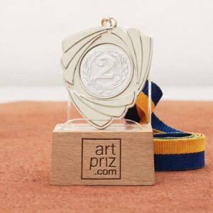 Медаль МА5016 Cрібло зі стрічкою D50мм з жетоном D25мм