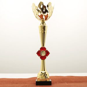 Кубок нагородний K5113B золотий на мармуровій основі H40см, чаша D12см