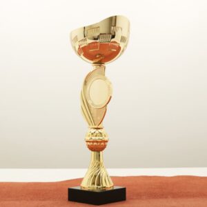 Кубок нагородний K5131C золотий на мармуровій основі H26см, чаша D8см