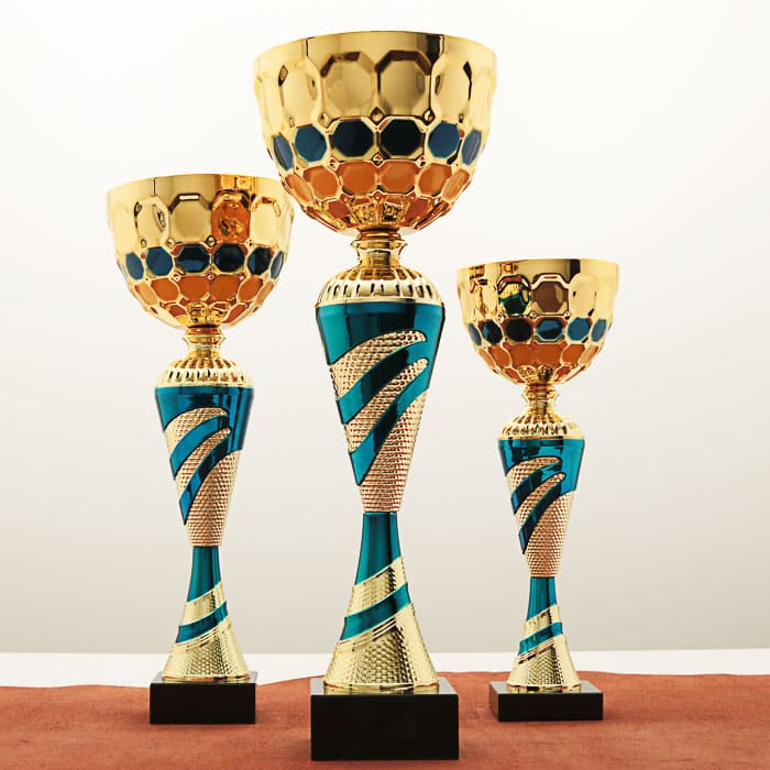 Кубок нагородний MA5118B золотий на мармуровій основі H38см, D Чаші 14см