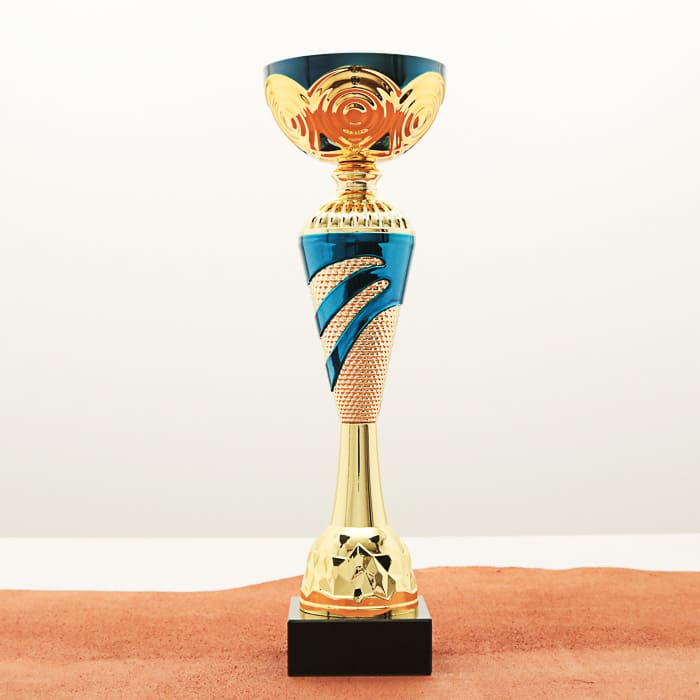 Кубок нагородний K5119B золотий на мармуровій основі H32см, чаша D10см