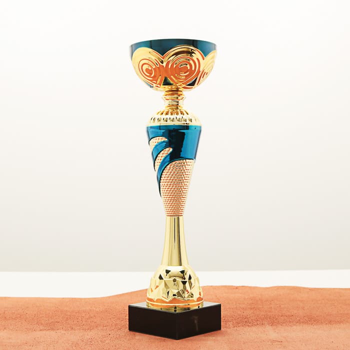 Кубок нагородний K5119B золотий на мармуровій основі H32см, чаша D10см