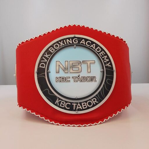 Чемпіонський боксерський пояс NBT / KBC Tábor, червоний, 1270х250мм, Артприз K8561-5