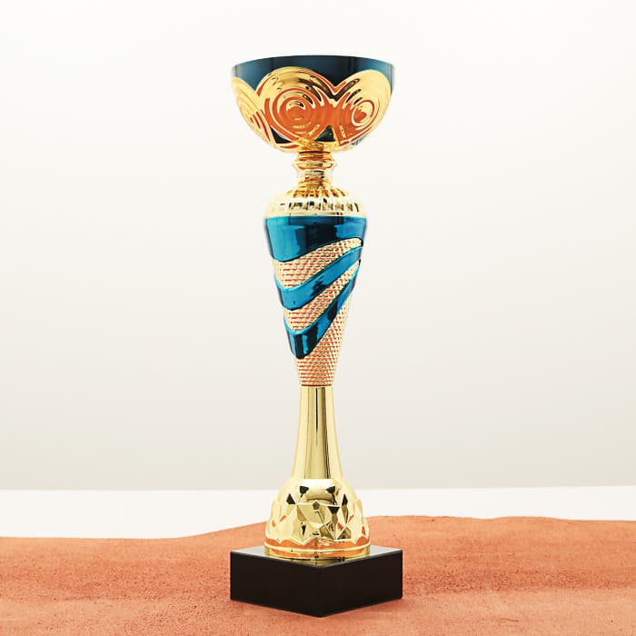 Кубок нагородний K5119C золотий на мармуровій основі H25см, чаша D8см