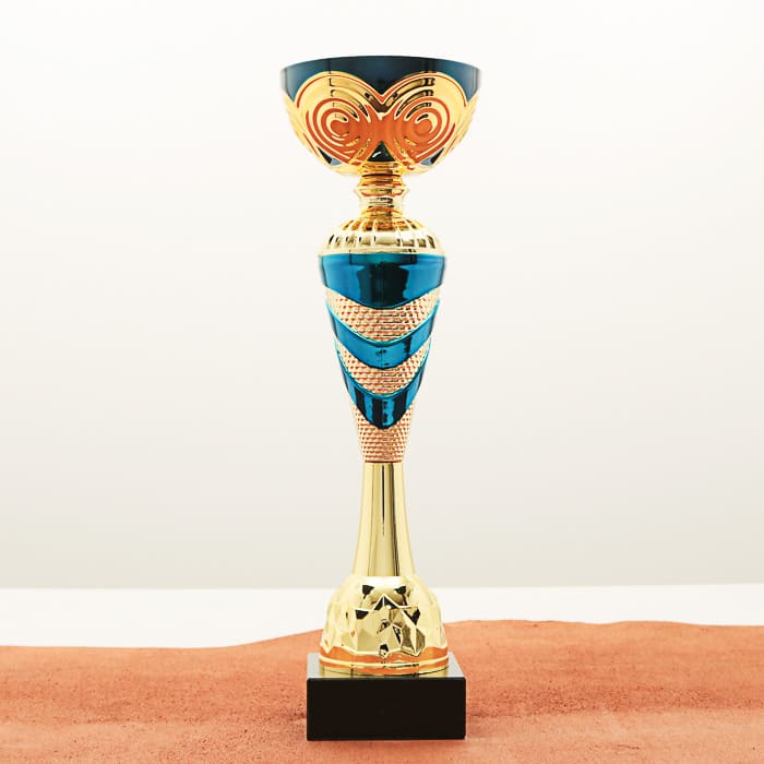 Кубок нагородний K5119C золотий на мармуровій основі H25см, чаша D8см