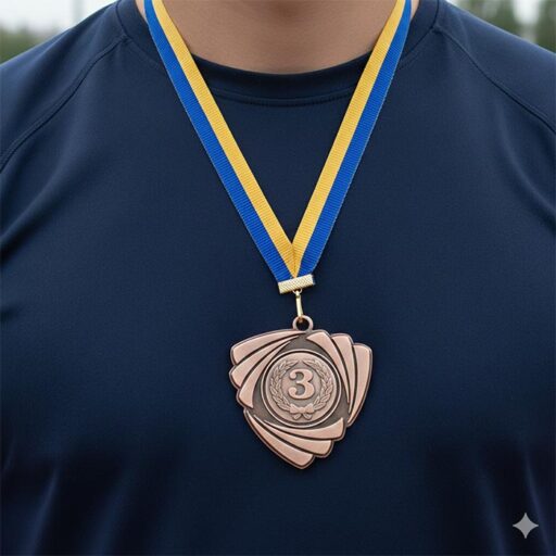 Медаль МА5016 Бронза зі стрічкою D50мм з жетоном D25мм