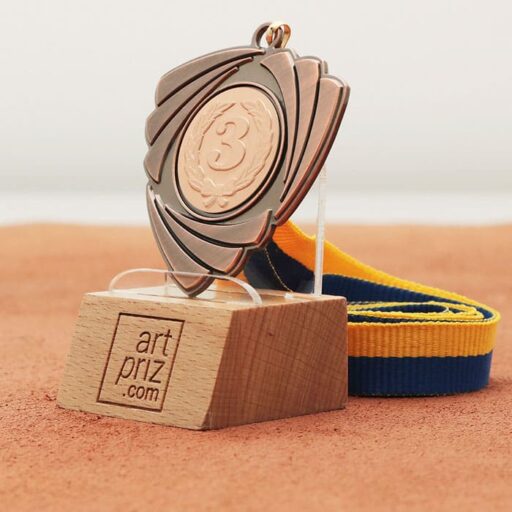 Медаль МА5016 Бронза зі стрічкою D50мм з жетоном D25мм