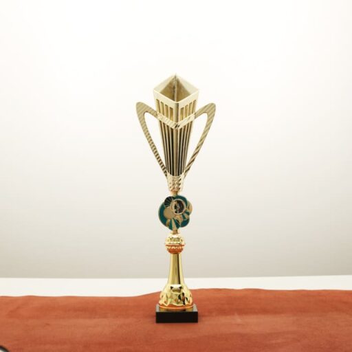 Кубок нагородний K5125B золото-синій на мармуровій основі H47см