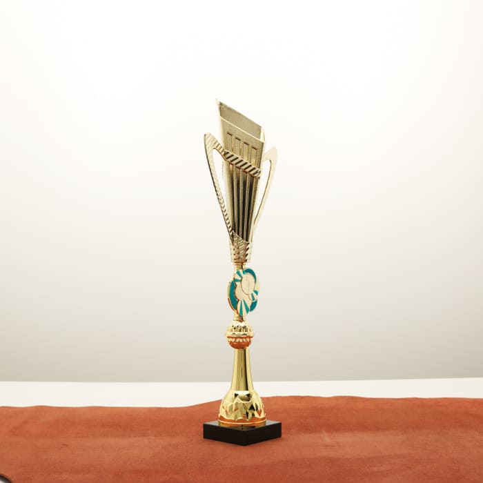 Кубок нагородний K5125B золото-синій на мармуровій основі H47см