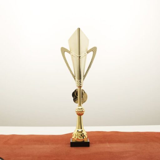 Кубок нагородний K5125B золото-синій на мармуровій основі H47см