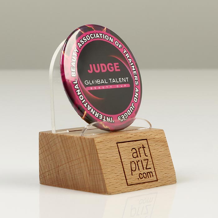 Значок закатний корпоративный “JUDGE” Ø45 Артприз 8765-5