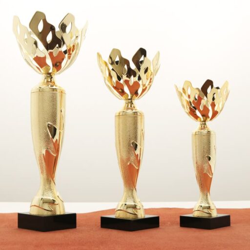 Кубок нагородний K5129B золотий на мармуровій основі H32см, чаша D12см