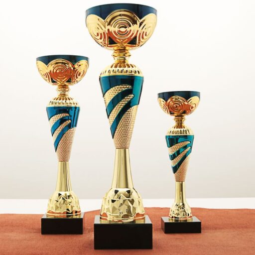 Кубок нагородний K5119A золотий на мармуровій основі H38см, чаша D12см