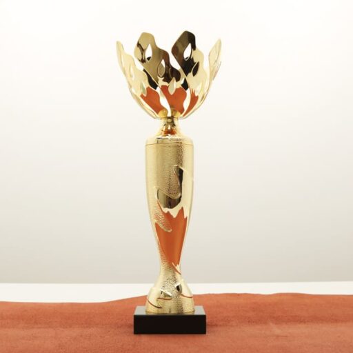 Кубок нагородний K5129C золотий на мармуровій основі H26см, чаша D10см