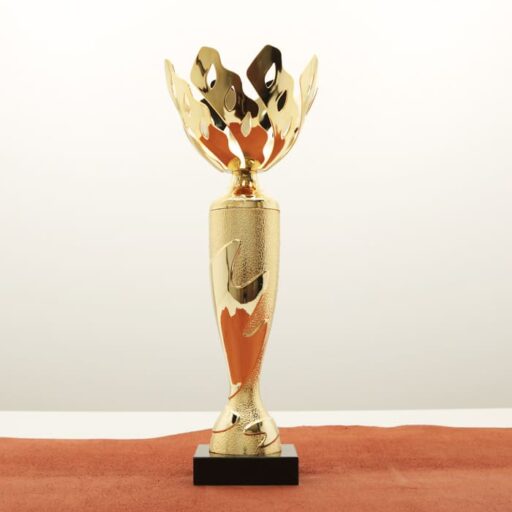 Кубок нагородний K5129C золотий на мармуровій основі H26см, чаша D10см