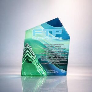 Нагорода зі скла розмір 20х16см Артприз GL-115I