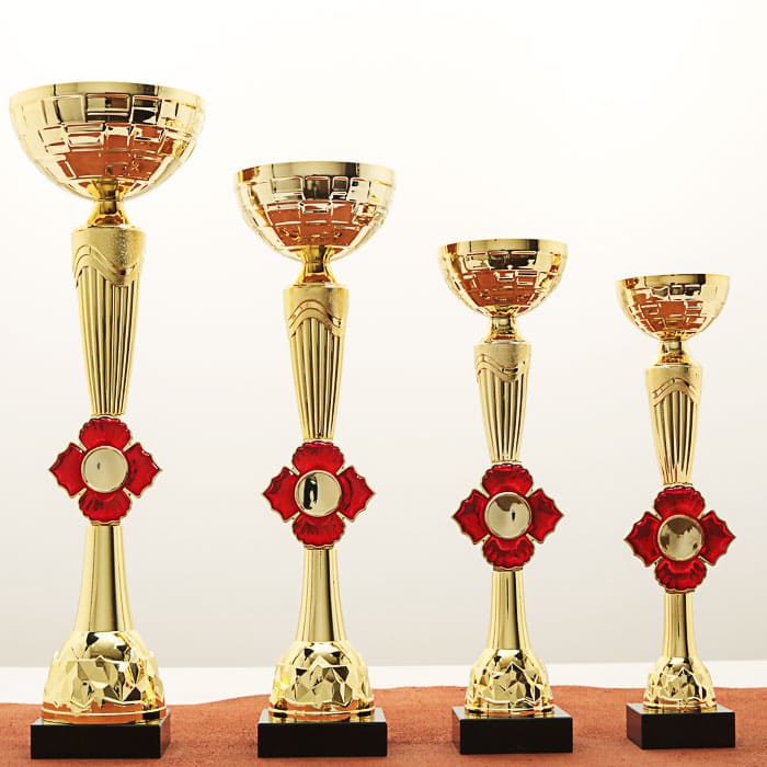 Кубок нагородний K5112A золотий на мармуровій основі H39см, чаша D12см