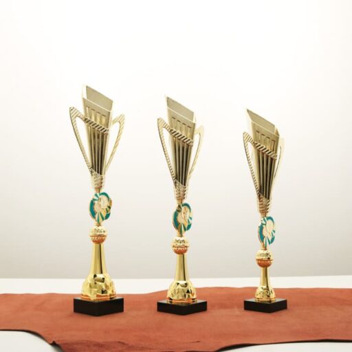 Кубок нагородний K5125C золото-синій на мармуровій основі H44см